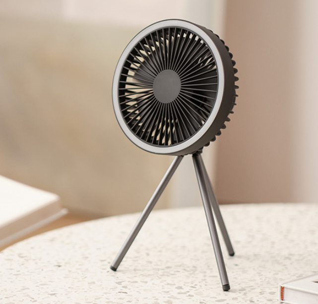 Grill Tragbarer USB-wiederaufladbarer Campingventilator mit Licht