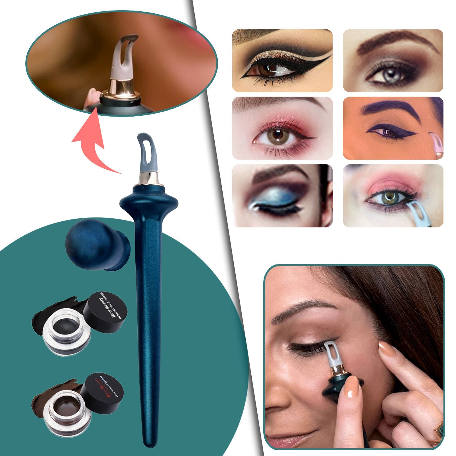 Eyeliner-Wimpern Gelstift-Set