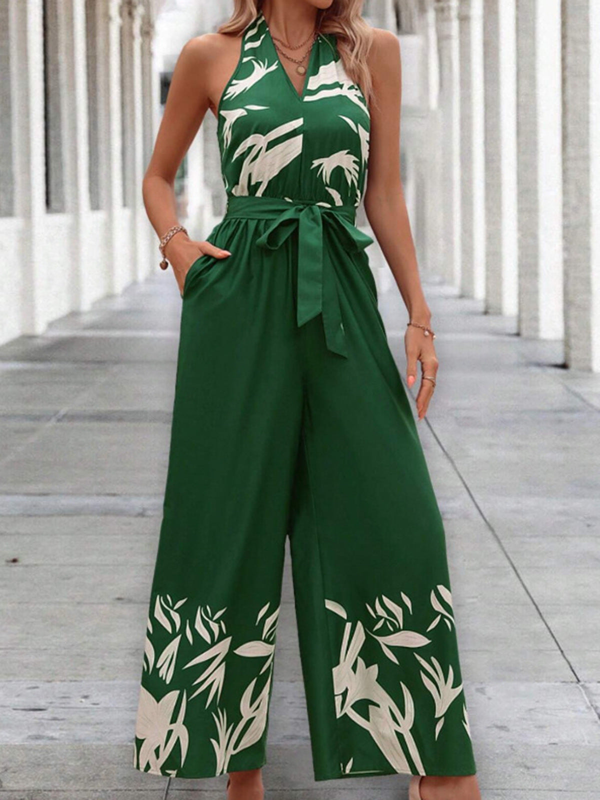 Neckholder rückenfreier Overall für Damen