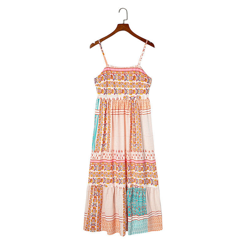 Freizeit-Kleid für Damen mit quadratischem Kragen