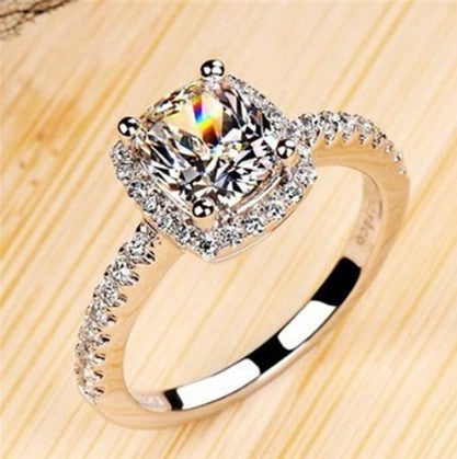 Ringe Für Frauen Trendy Schmuck Engagement Ring Weiß Gold Farbe Anillos