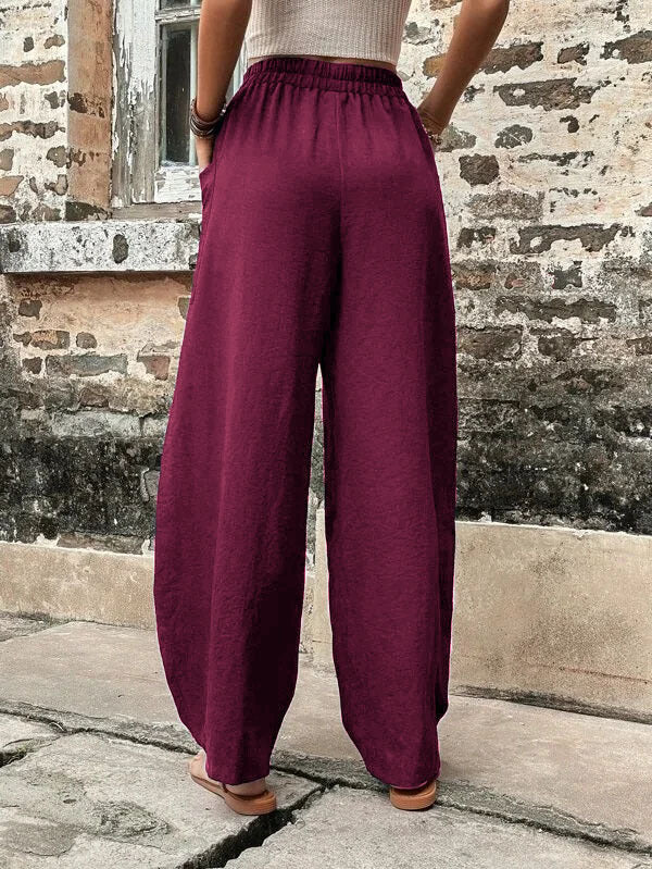 Damen-Haremshose , lässige Strandhose, lockere Hose für den Sommer