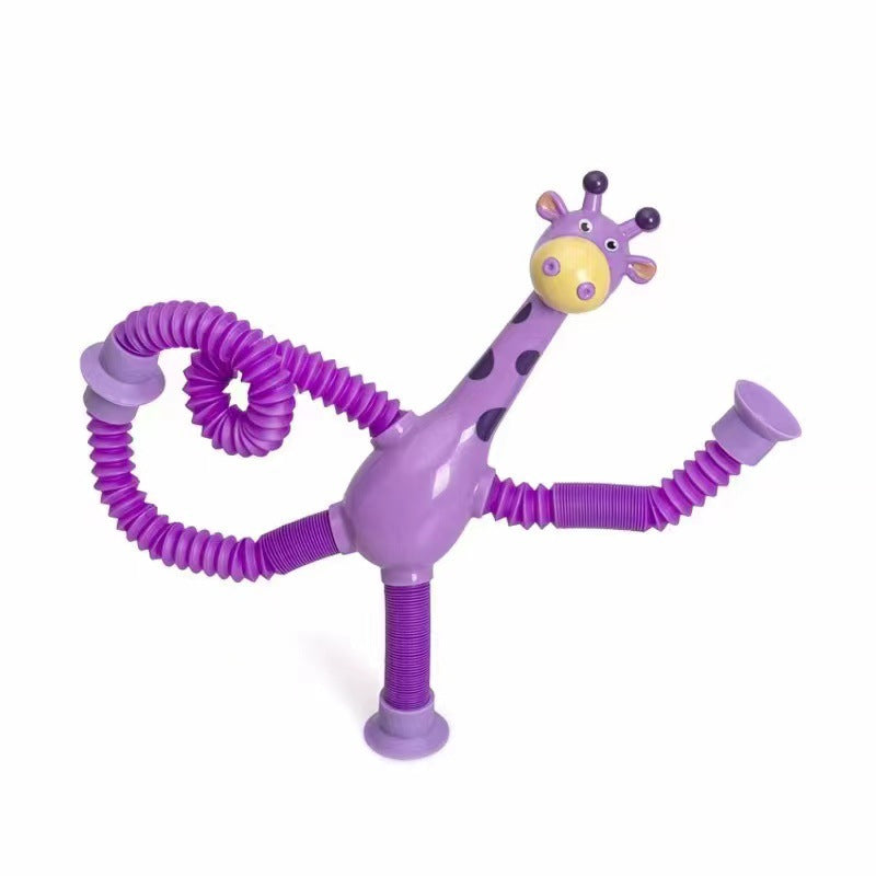 Cartoon Saugnapf Teleskop rohr Giraffe