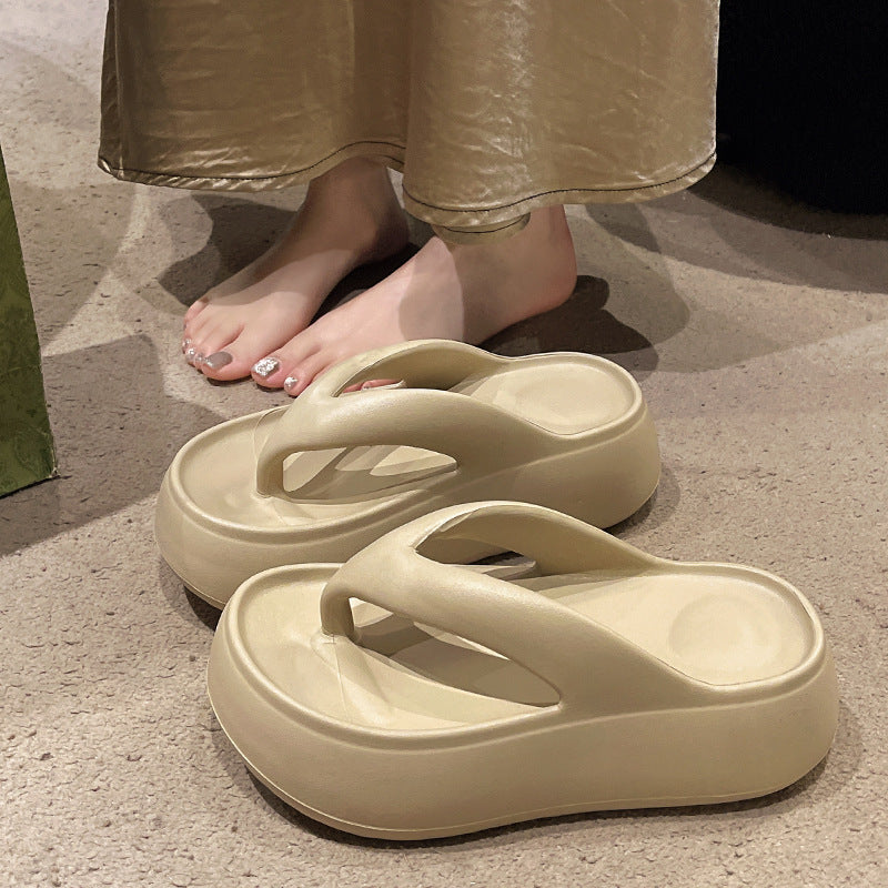 Women's Thick-soled Flip-flops Summer Height Increasing Slippers