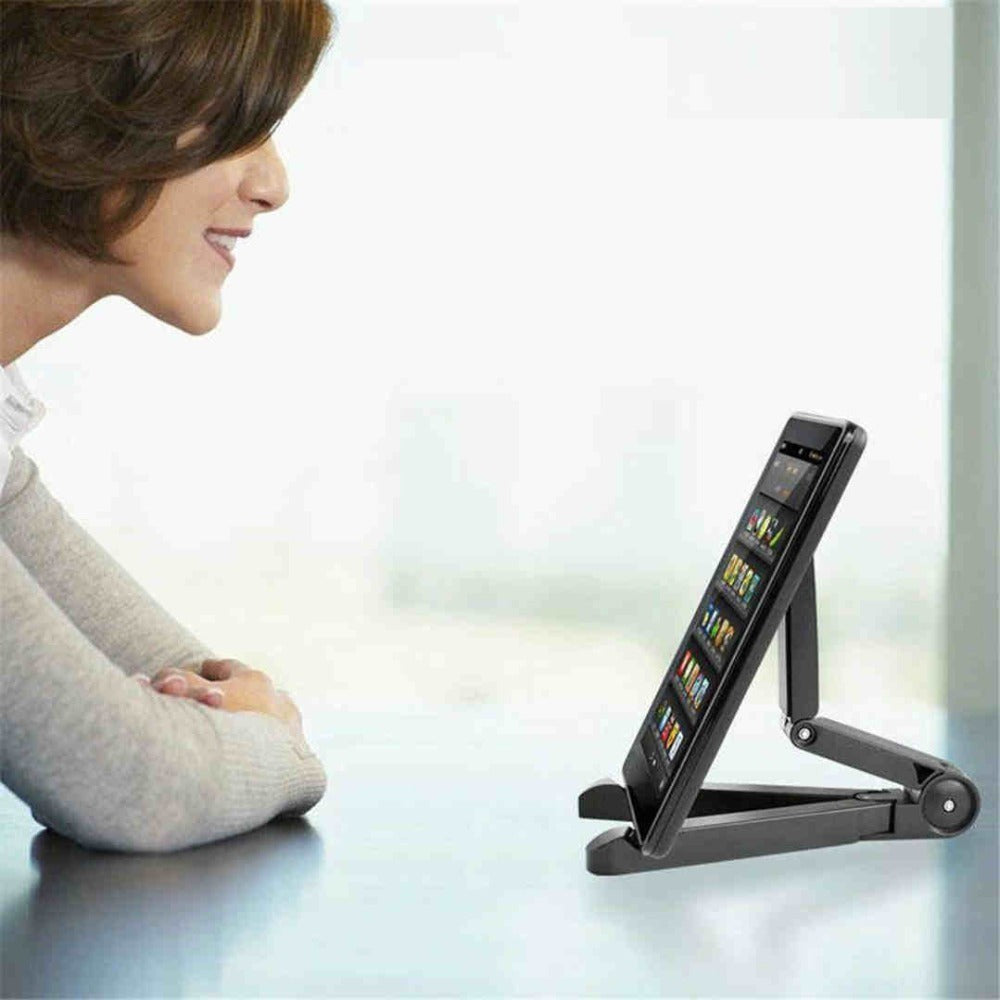 Universal Faltbare Telefon Tablet Halter Verstellbare Halterung Desktop-ständer Stativ Stabilität Unterstützung Für Telefon Einstellbar Tragbare Desktop Halter Halterung Klapp tablet Ständer Anti-Slip Für Ipad