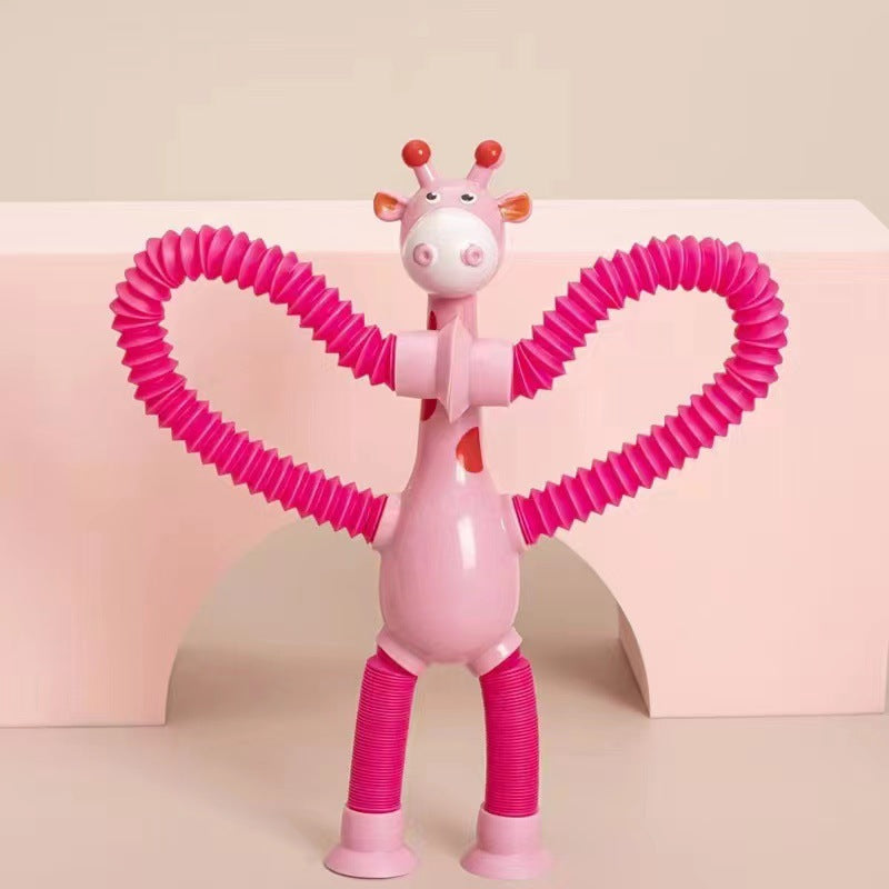 Cartoon Saugnapf Teleskop rohr Giraffe