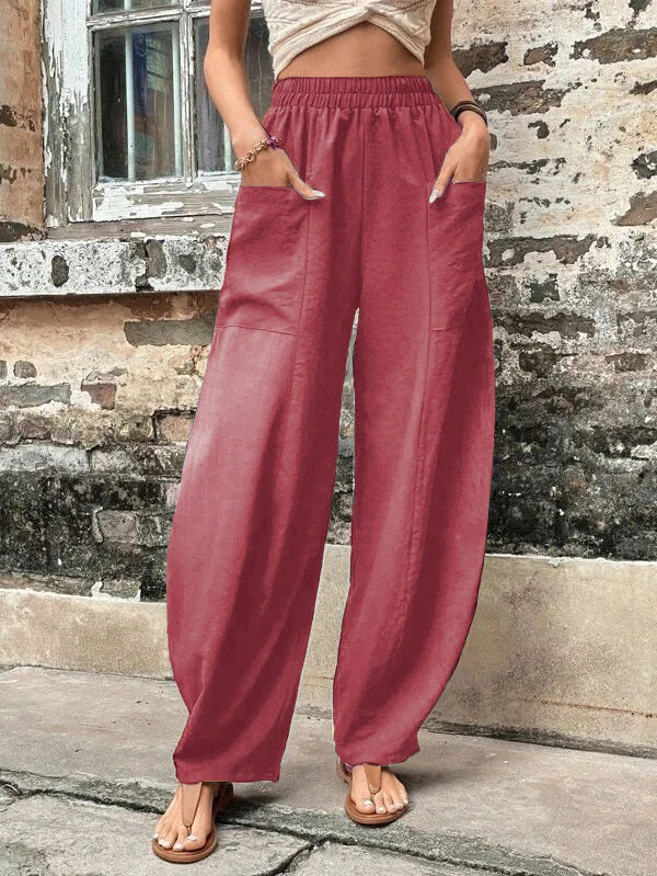 Damen-Haremshose , lässige Strandhose, lockere Hose für den Sommer