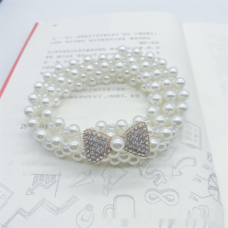Modeschmuck Damen weiße Perle Taille Kette Dekoration