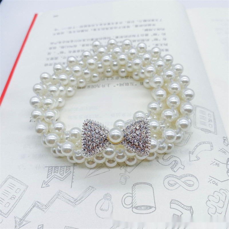 Modeschmuck Damen weiße Perle Taille Kette Dekoration