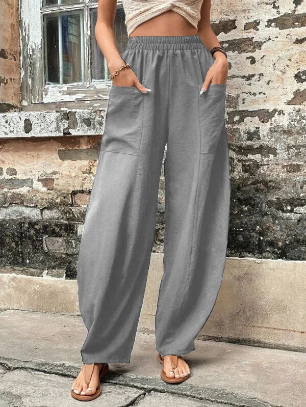 Damen-Haremshose , lässige Strandhose, lockere Hose für den Sommer