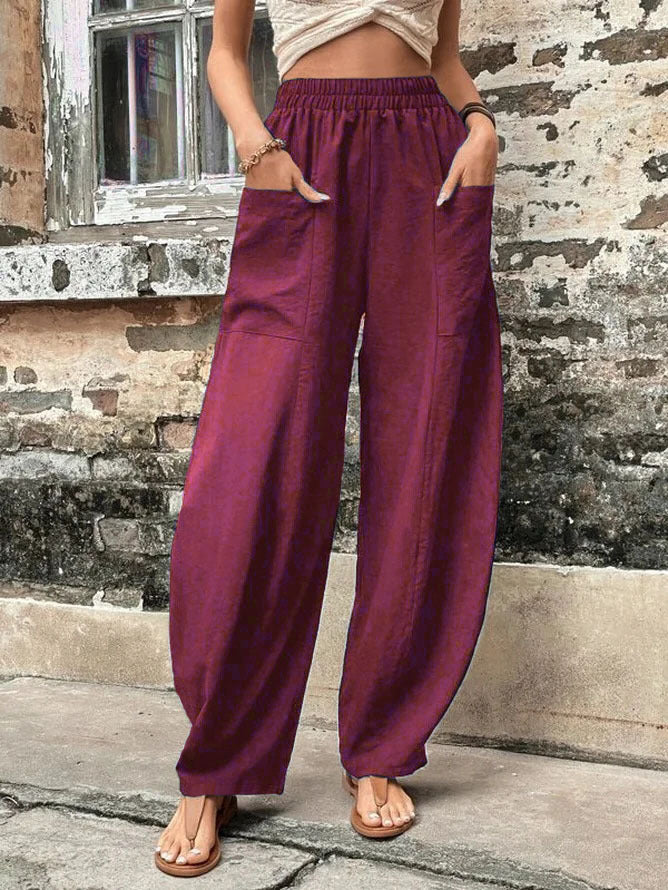 Damen-Haremshose , lässige Strandhose, lockere Hose für den Sommer