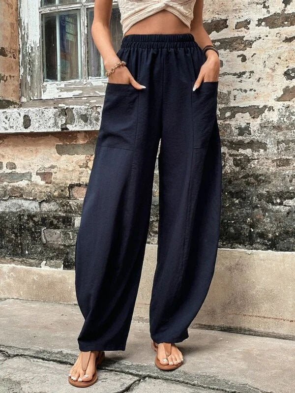 Damen-Haremshose , lässige Strandhose, lockere Hose für den Sommer