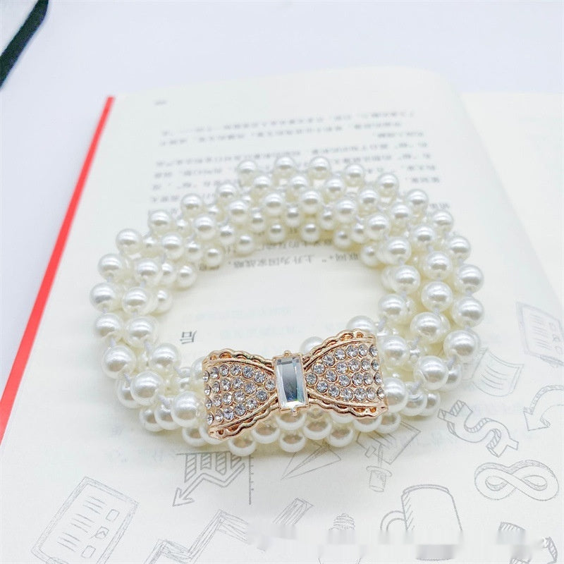 Modeschmuck Damen weiße Perle Taille Kette Dekoration