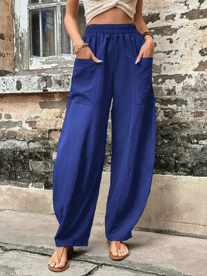 Damen-Haremshose , lässige Strandhose, lockere Hose für den Sommer
