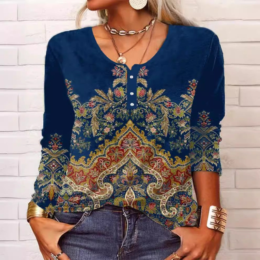 Blumen Langarm bluse