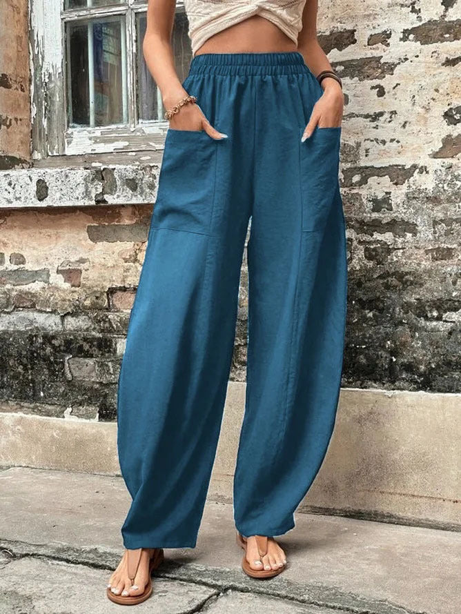 Damen-Haremshose , lässige Strandhose, lockere Hose für den Sommer