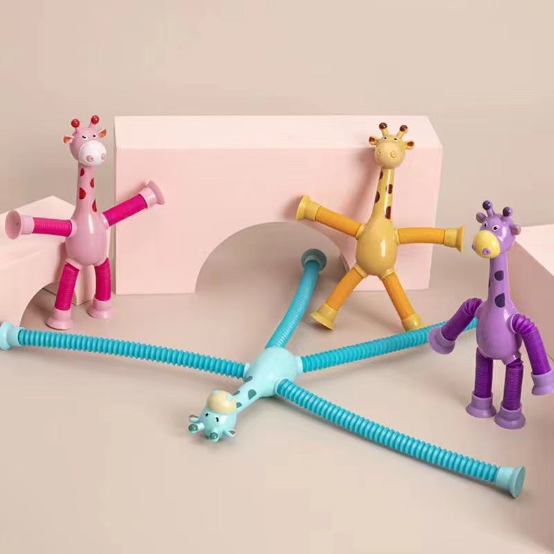 Cartoon Saugnapf Teleskop rohr Giraffe