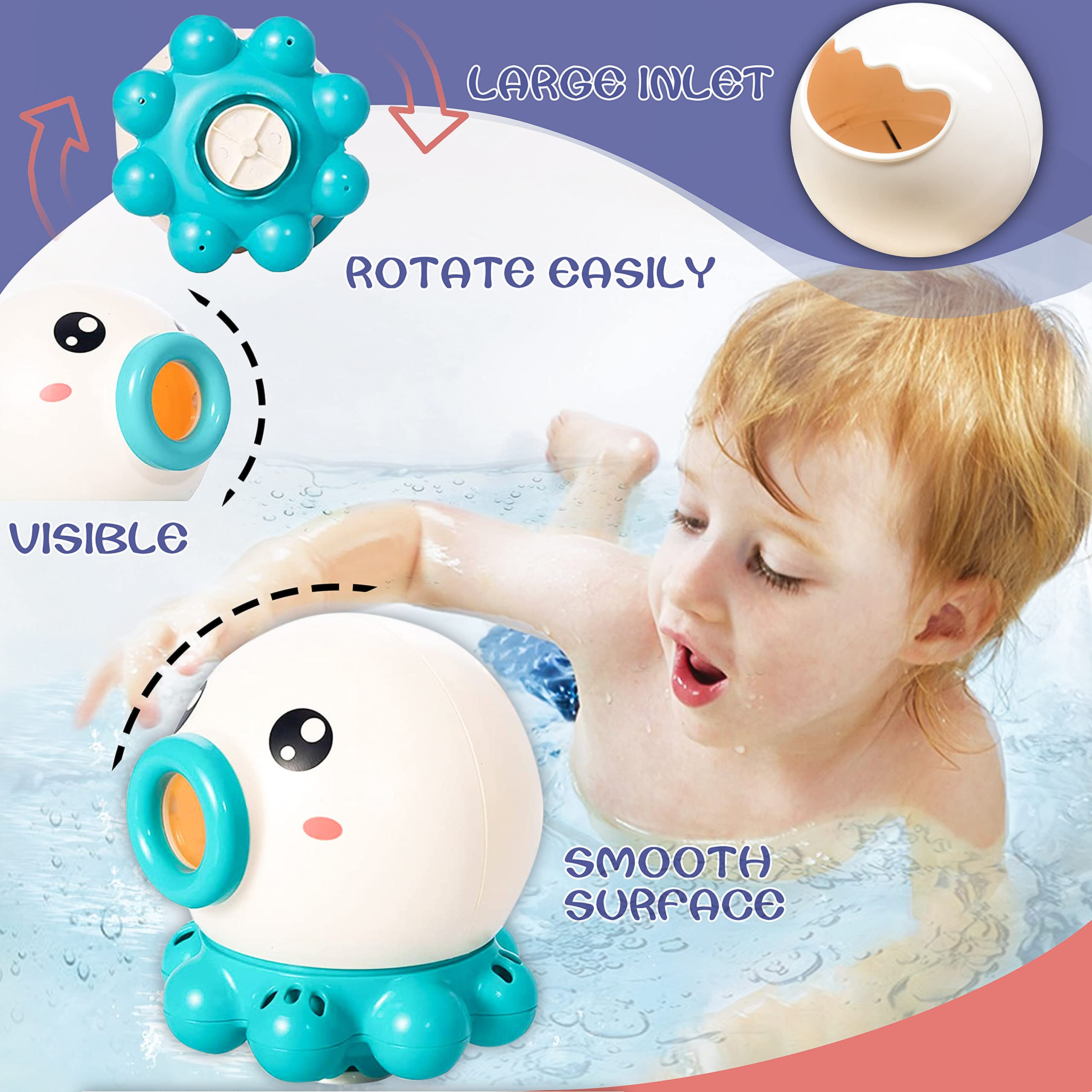 Rotierenden Wasser Jet Auftrieb Dusche Mit Nette Ctopus Form