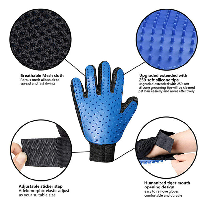 Pet Haar Entfernung Pinsel Kamm- Handschuhstil, lassen Sie Haustiere das bequeme Bad genießen!