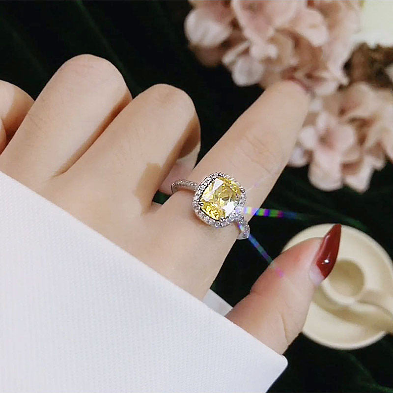 Ringe Für Frauen Trendy Schmuck Engagement Ring Weiß Gold Farbe Anillos