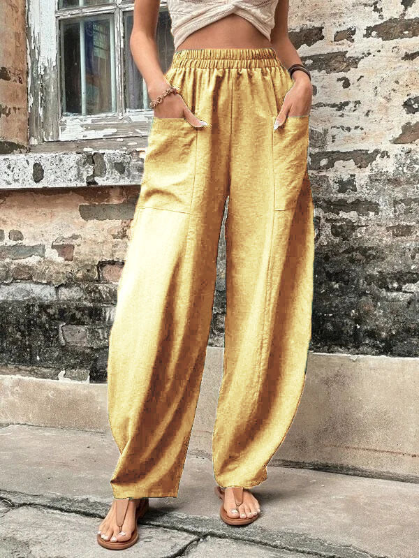 Damen-Haremshose , lässige Strandhose, lockere Hose für den Sommer