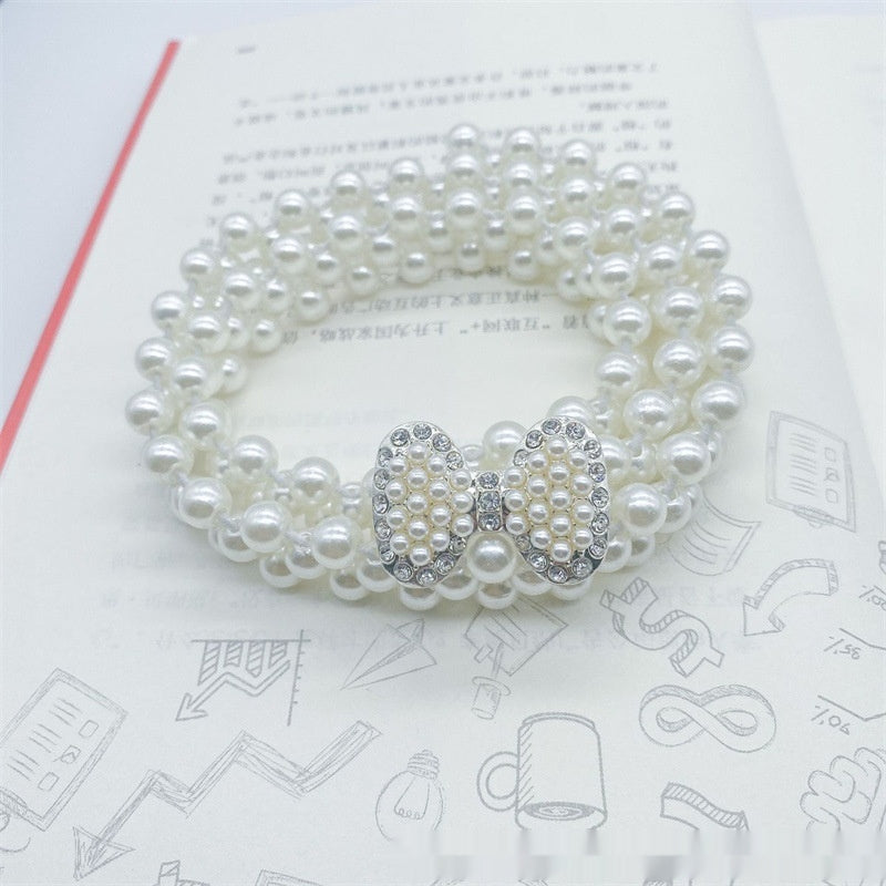 Modeschmuck Damen weiße Perle Taille Kette Dekoration
