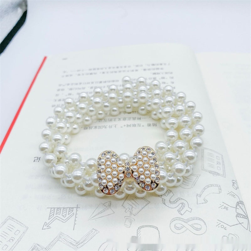 Modeschmuck Damen weiße Perle Taille Kette Dekoration