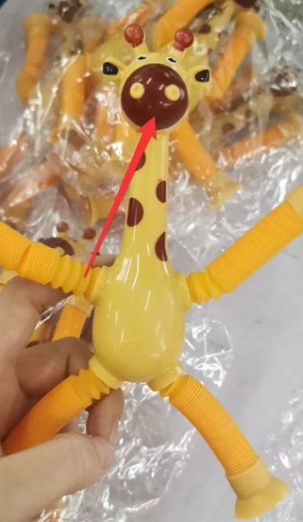 Cartoon Saugnapf Teleskop rohr Giraffe