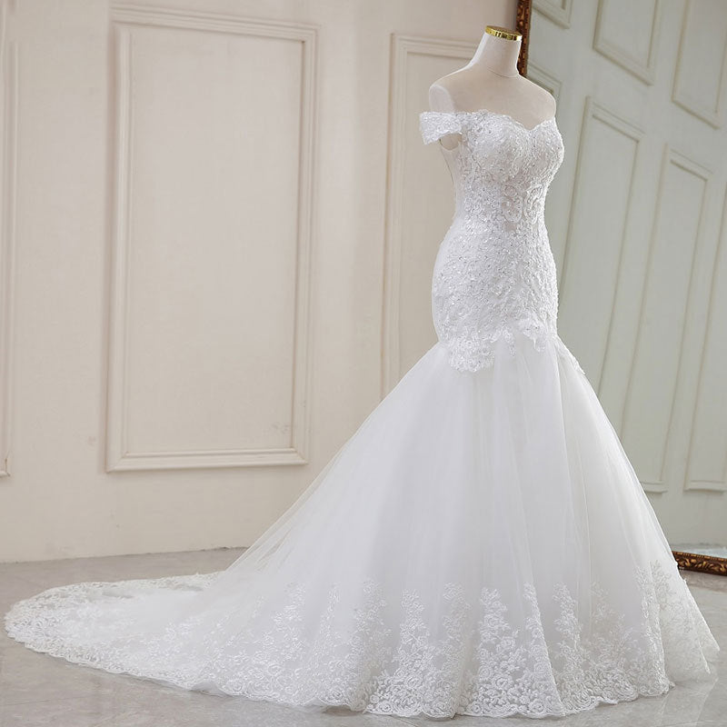 Temperamentvolle Brautkleid mit Lange Schleppe