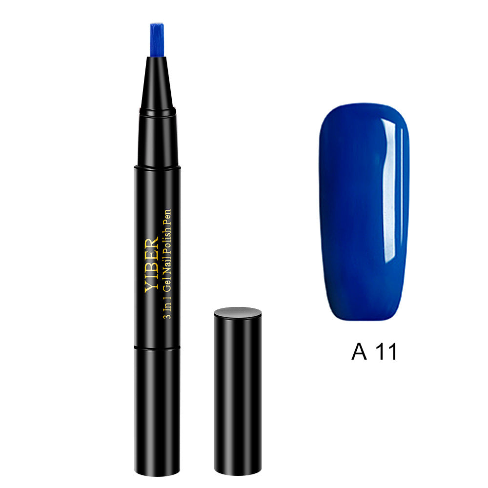 3-in-1 Gel-Nagellackstift mit Glitzer
