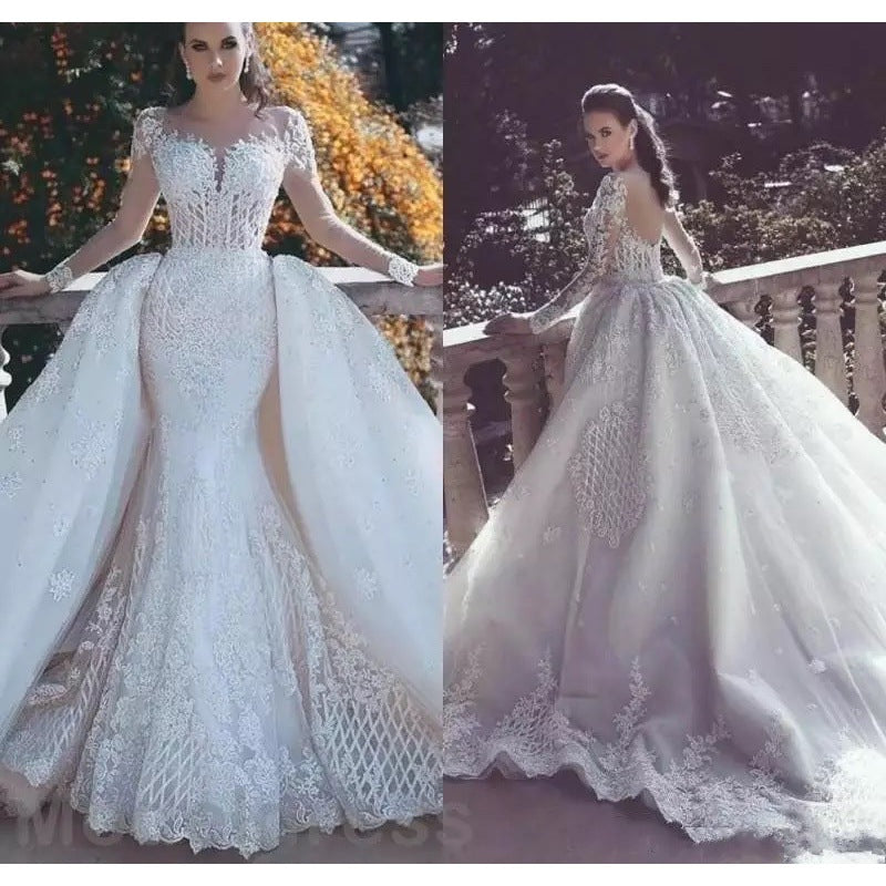 Meerjungfrau Brautkleid mit Ärmeln