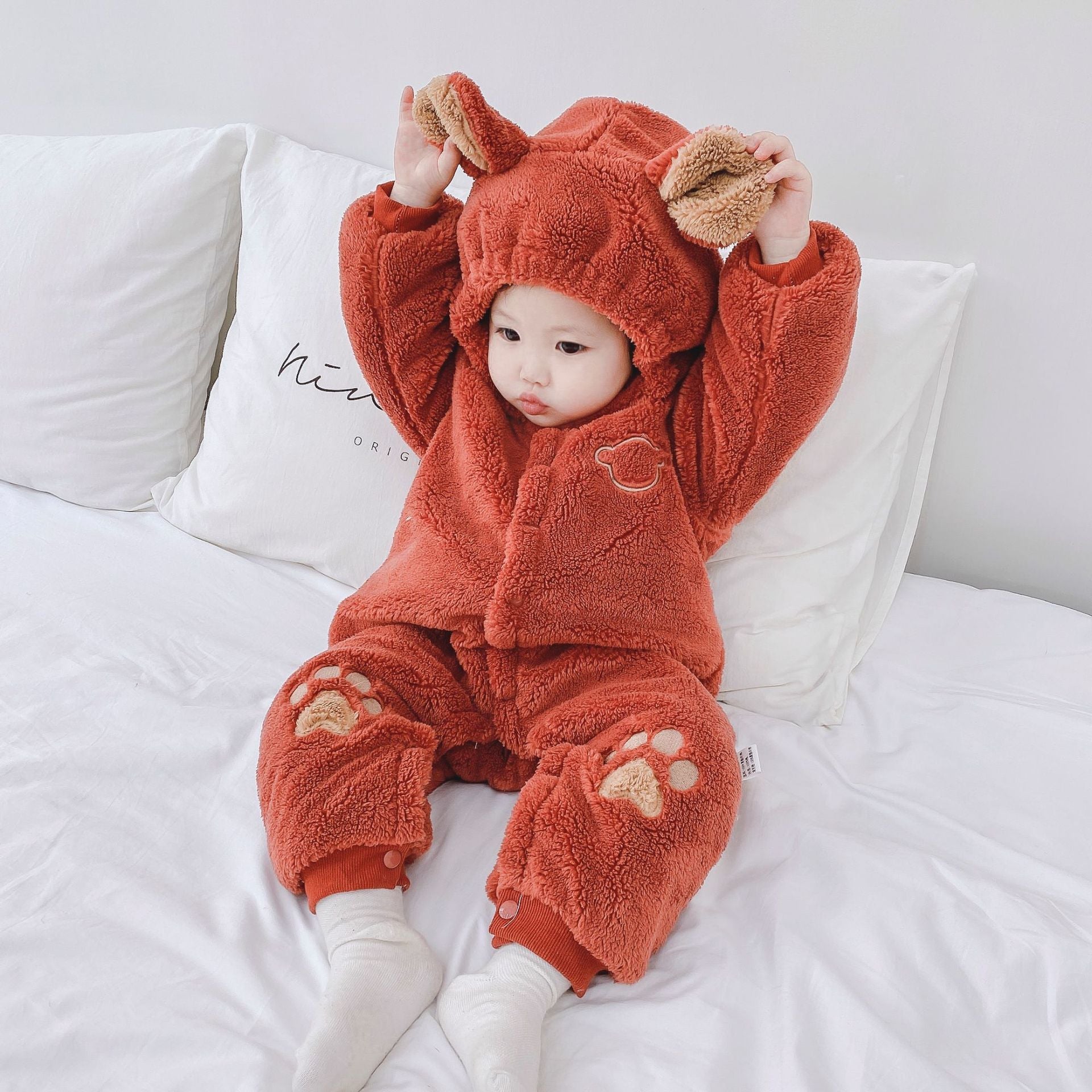 Baby Plüsch warme Overall