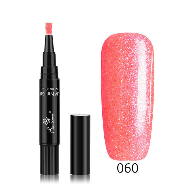 3-in-1 Gel-Nagellackstift mit Glitzer