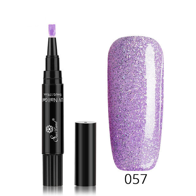 3-in-1 Gel-Nagellackstift mit Glitzer