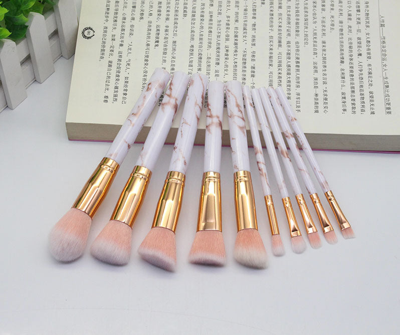 15 Make-up-Pinsel im Marmor-Design-Set