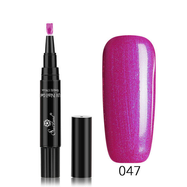 3-in-1 Gel-Nagellackstift mit Glitzer