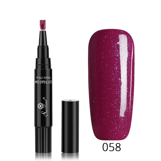 3-in-1 Gel-Nagellackstift mit Glitzer
