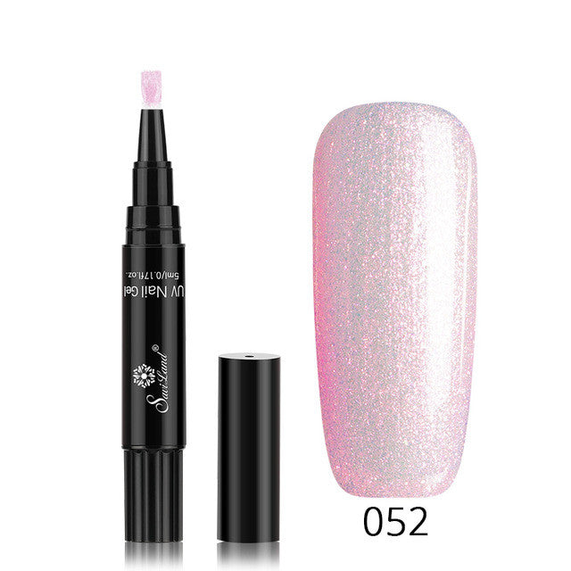 3-in-1 Gel-Nagellackstift mit Glitzer