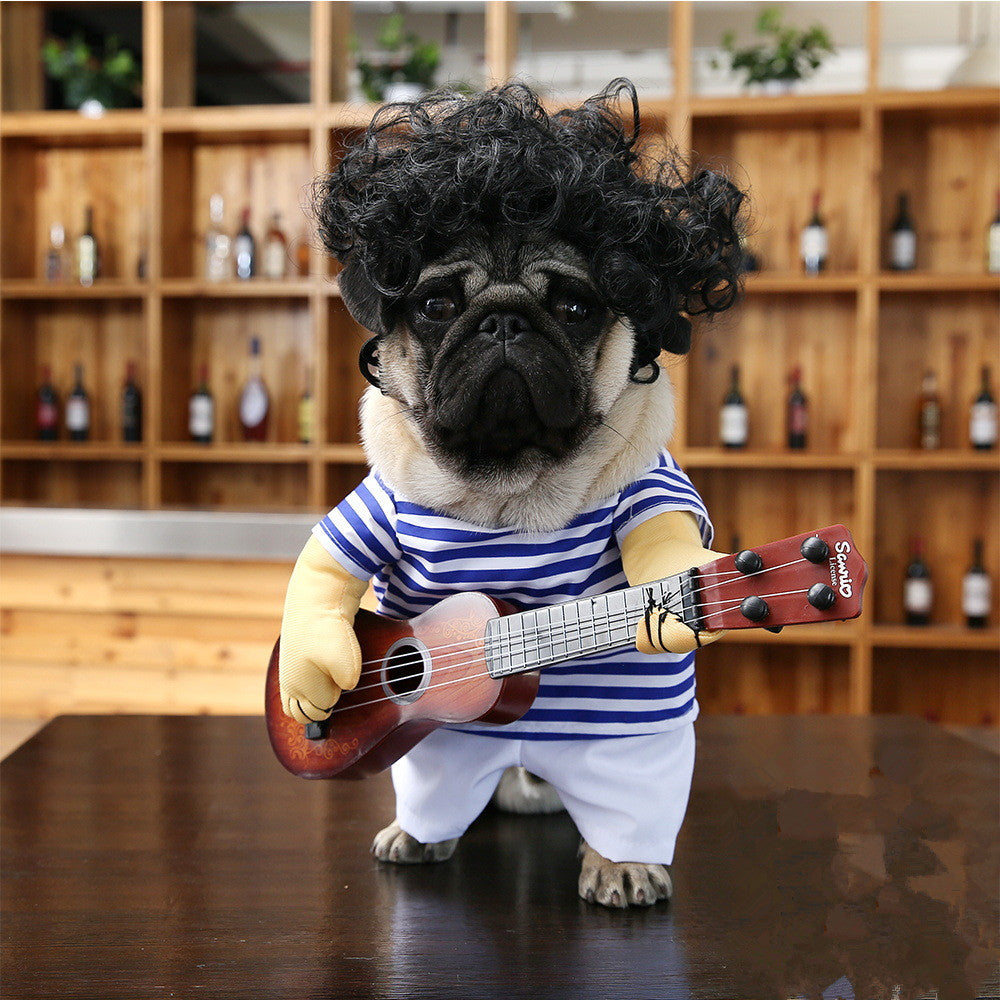 Spaß Träger-Gitarrenkleid für Hunde