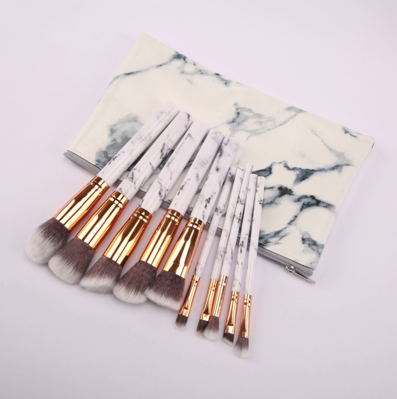 10 Marmor-Make-up-Pinselsets
