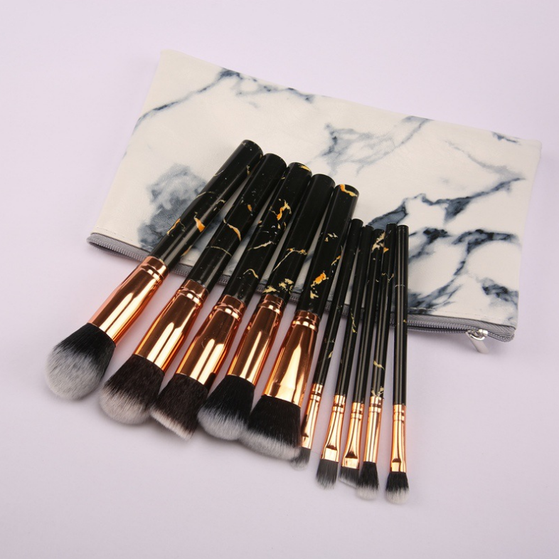 10 Marmor-Make-up-Pinselsets