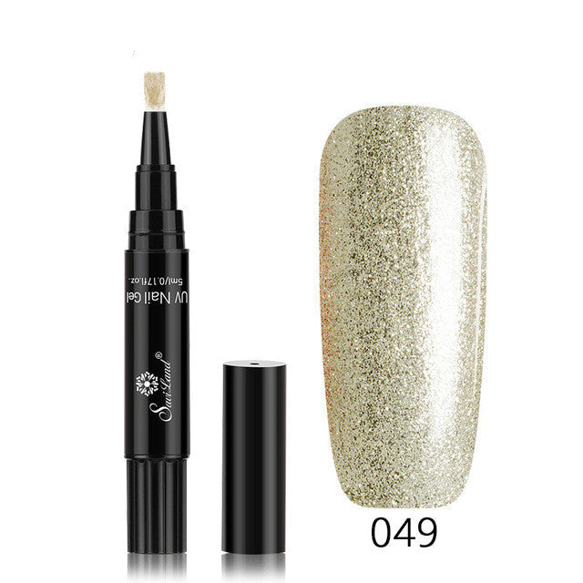 3-in-1 Gel-Nagellackstift mit Glitzer