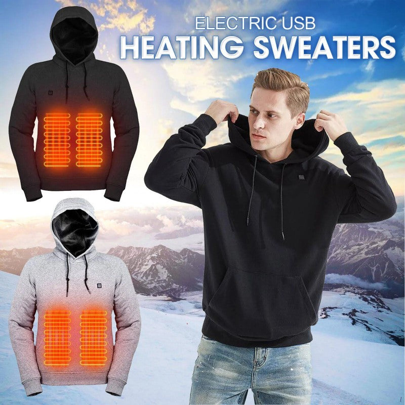 Beheizte Outdoor-USB-Strickjacke mit Kapuze für Männer und Frauen