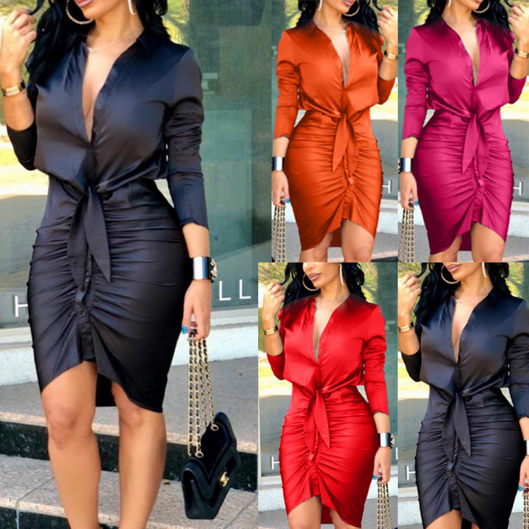 Elegantes Midi-Kleid mit Schnürung