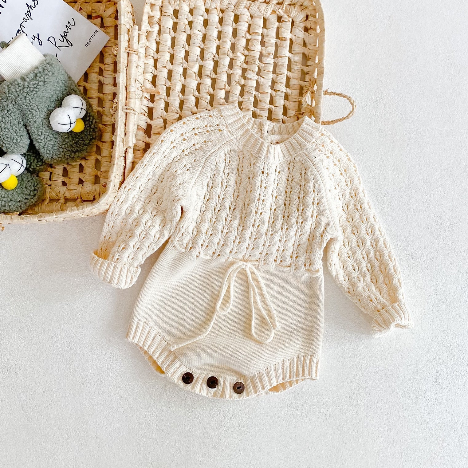 Mädchen Baby gestrickt Hohle Taille