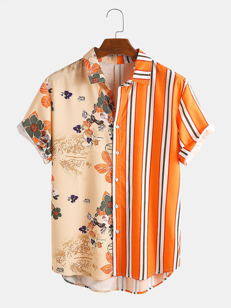 Fashion Kurzarmen Hemd für Menn