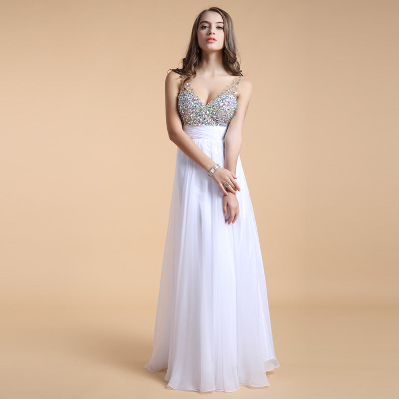 Langes Abendkleid aus Chiffon für besondere Anlässe