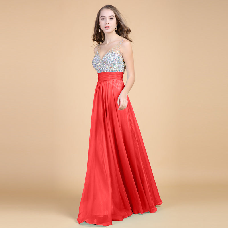 Langes Abendkleid aus Chiffon für besondere Anlässe