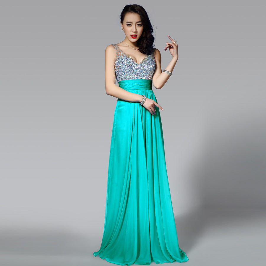 Langes Abendkleid aus Chiffon für besondere Anlässe