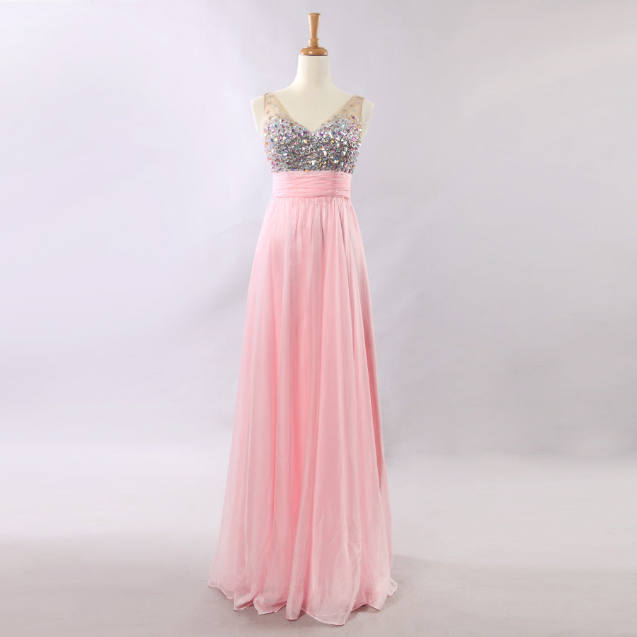 Langes Abendkleid aus Chiffon für besondere Anlässe
